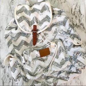 Victoria’s Secret PINK Sequin Chevron Backpack